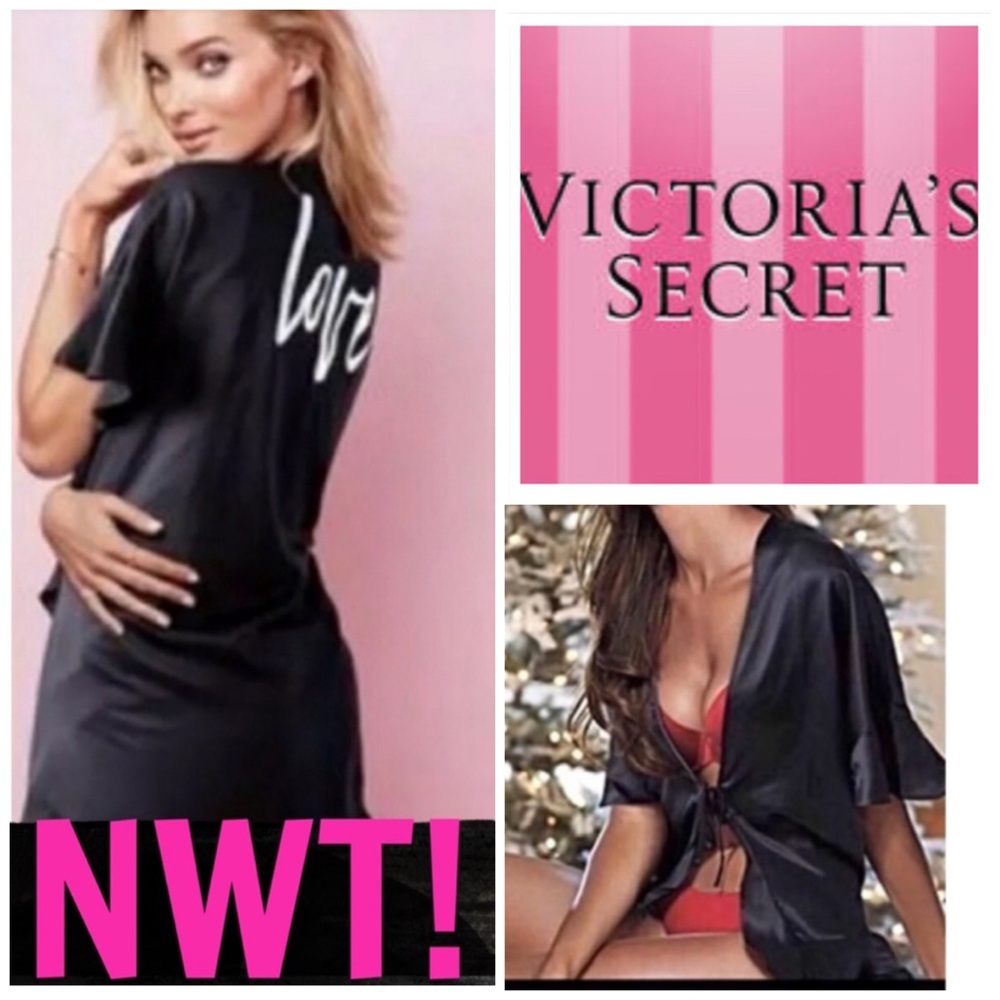 NWT! VS “LOVE” SILKY FLOUNCE SLEEVE KIMONO